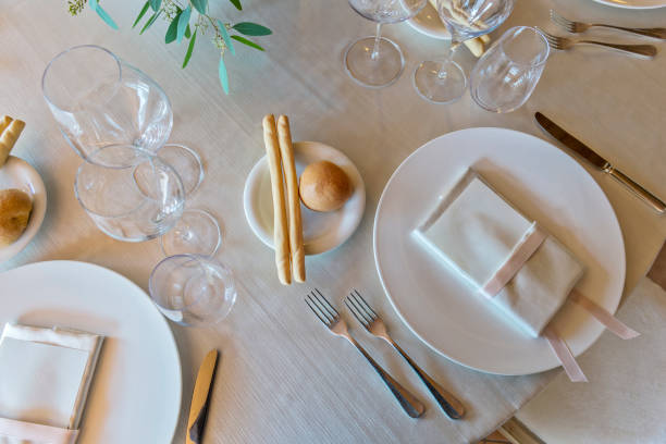 istock Detail of a table set for a banquet 1208845990