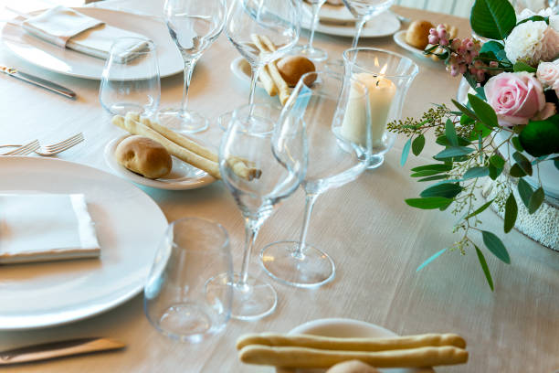 istock Detail of a table set for a banquet 1208846162