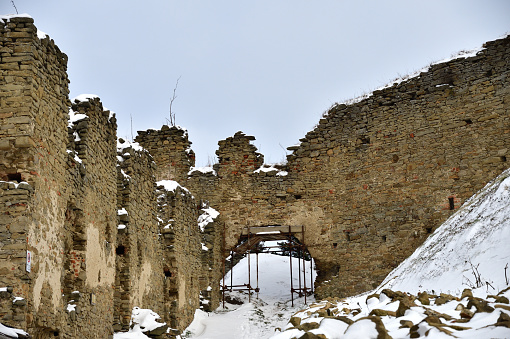 old historical ruins of castle Zborov Slovakia