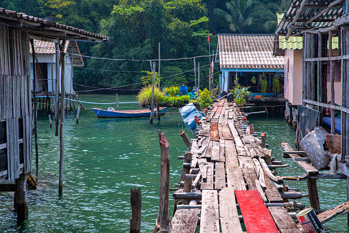 Old Wooden jetty in the village Of Koh Kood Island