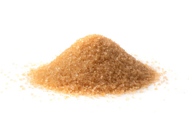 istock Raw Brown Cane Sugar Isolated on White Background 1208849770