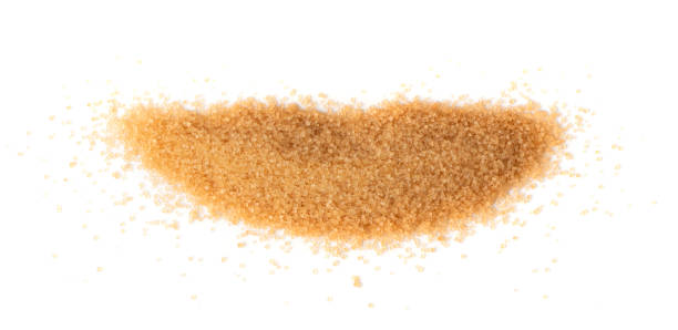 istock Raw Brown Cane Sugar Isolated on White Background 1208849780