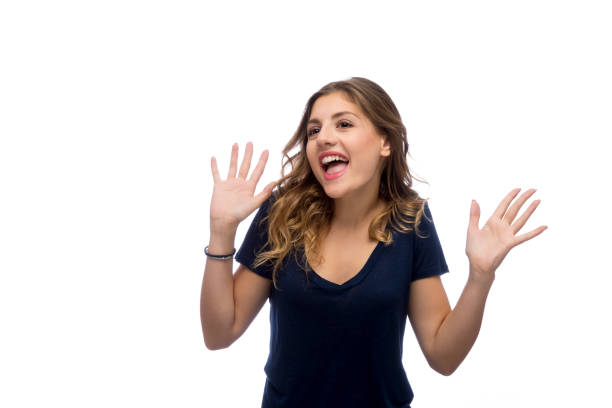 istock Surprised young beautiful woman, isolated on white background 1208850035