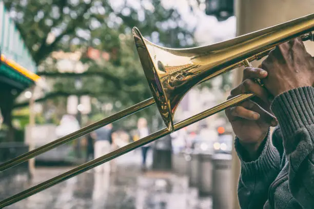 Photo of New Orleans Street Jazz Musician in the French Quarter