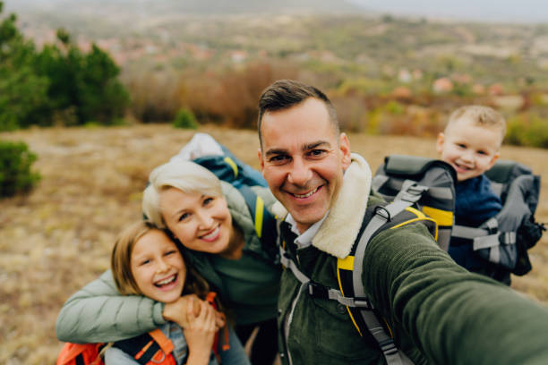 istock Selfie during family hike 1208853404