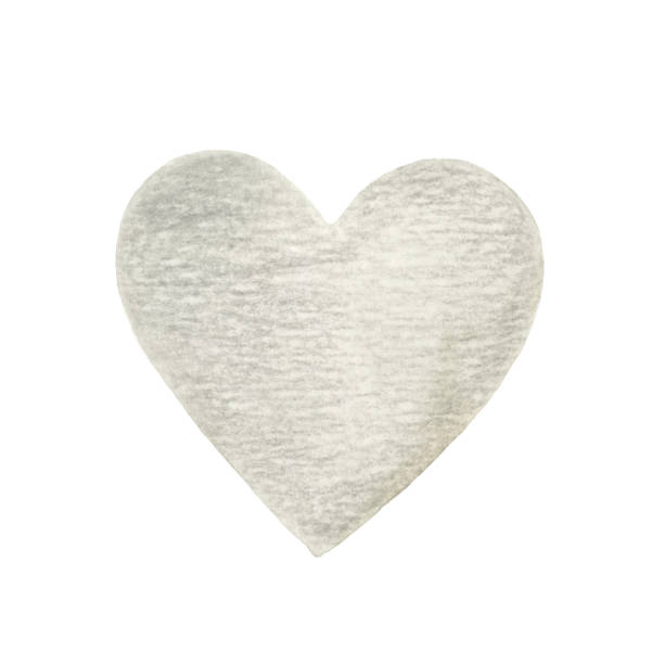 istock Grey watercolor and colored pencils heart illustration 1208854796