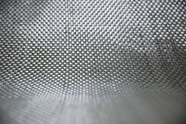 texture fiberglass fabric with glare and soft selective focus