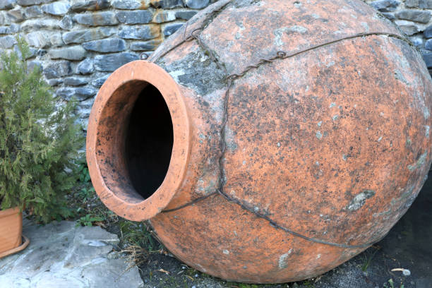 istock Details of kvevri earthenware vessel 1208859175