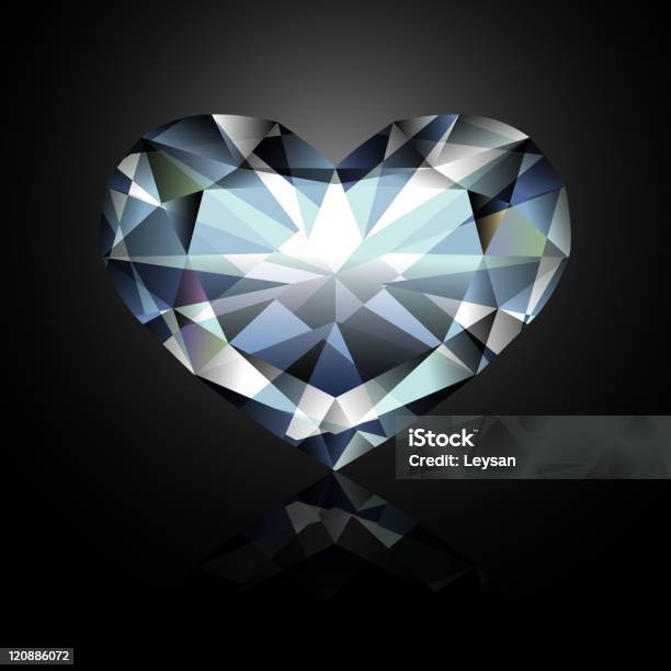 Heartshaped Diamond Stock Illustration - Download Image Now - Blue, Clip Art, Color Image