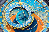 Close-up part of Prague Astronomical Clock Orloj, Prague Clock