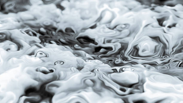 istock Abstract background swirly fluid ink White with depth of field 1208862002