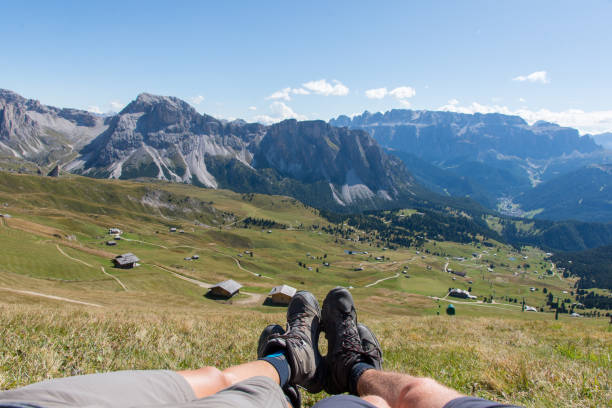 istock Relaxing moment at alpine grassland 1208862195