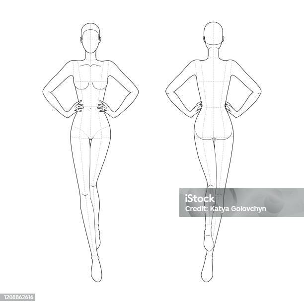 Template Position Female Female Drawing Template