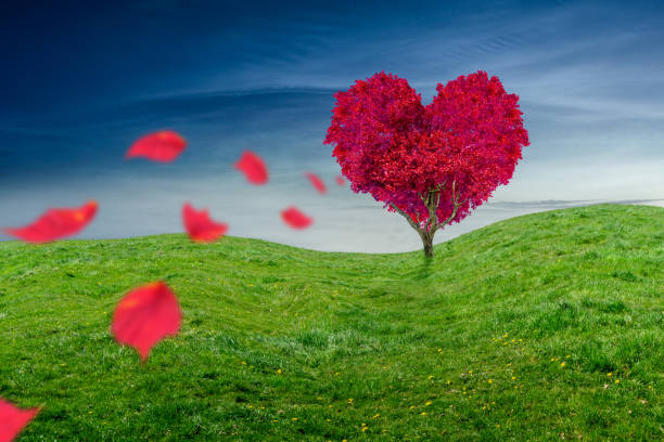 istock Tree in the shape of heart, valentines day background 1208862624