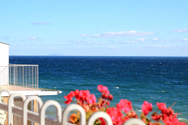 istock Beautiful sea view from hotel balcony. 1208863807