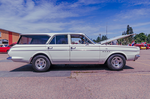 Brookfield, Nova Scotia, Canada - July 20, 2019 : 1966 Dodge Dart station wagon at Brookfield Homecoming Classic Car Cruise In.