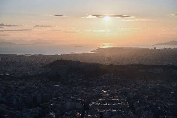 istock Sunset over Athens. View from Lycabettus hill 1208867197