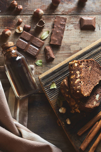 istock chocolate, nut homemade cake and cold brew 1208868568