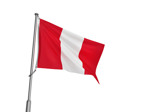 PERUVIAN Flag - 3D Rendering