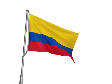 COLOMBIAN Flag - 3D Rendering