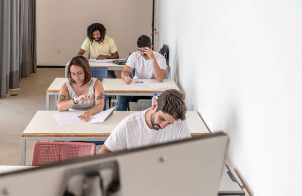 istock Brazilian university student taking school exams 1208883926