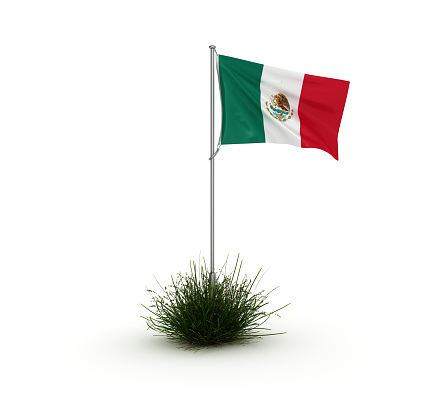 MEXICAN Flag - 3D Rendering