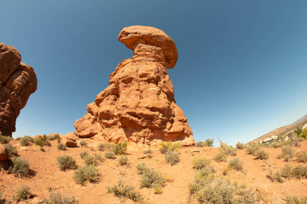 Beautiful view. Balanced Rock Trail, Moab, UTAH.  Usa.
