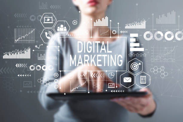 istock Digital marketing with woman using a tablet 1208892207