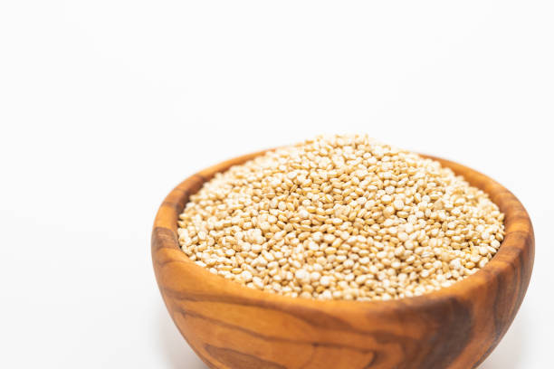 istock Raw quinoa in a wooden bowl 1208892289