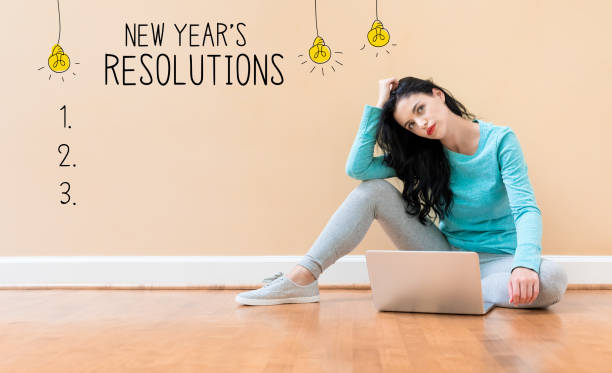 istock New years resolution with woman using a laptop 1208892393