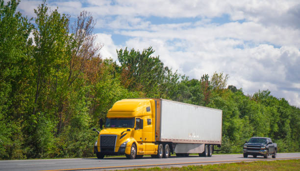 istock Yellow semi truck Florida highway 1208896264