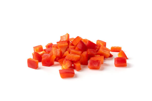 istock Sliced paprika or red sweet pepper rings set isolated 1208904170