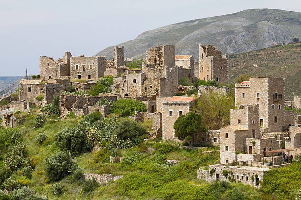 Vathia, Mani, Greece stock photo