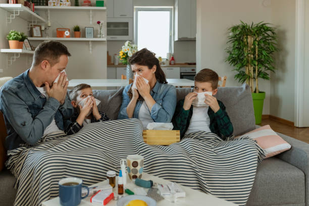 istock Family of Four Has a Flue 1208906204