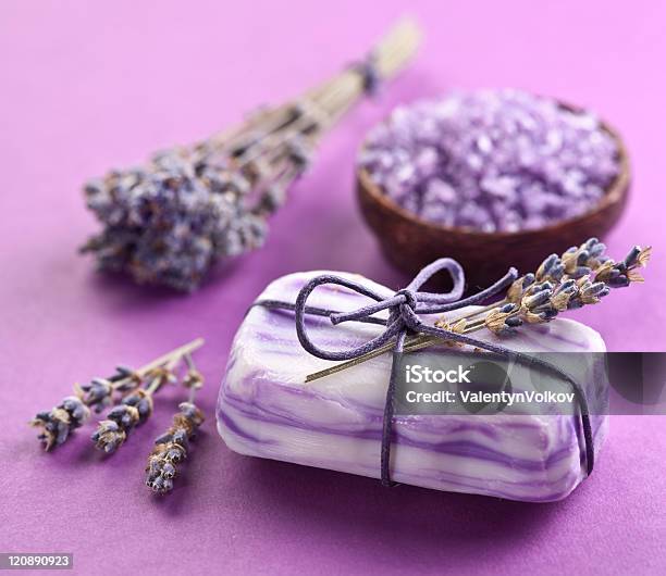 Lavender Soap Stock Photo - Download Image Now - Bar Of Soap, Beauty Product, Body Care