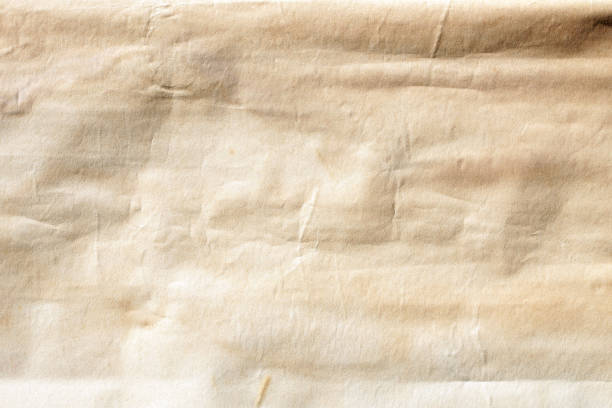 istock Brown crumpled background paper texture 1208910551