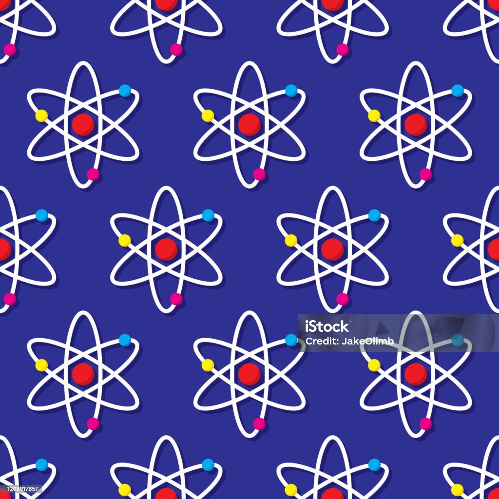 Atom Pattern Flat Stock Illustration - Download Image Now - Atom ...
