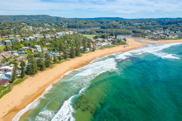 Avoca Beach, NSW, Australia Avoca Beach is a coastal community in the Central Coast region of New South Wales, Australia, north of Sydney.  It is primarily a residential suburb and popular tourist destination. avoca beach photos stock pictures, royalty-free photos & images