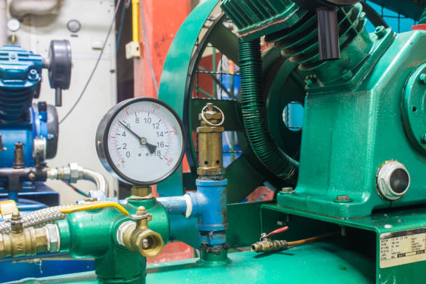 istock The pressure gauge, in the pneumatic system. 1208927577