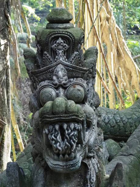 istock Traditional Old Balinese Dragon Carving 1208928407