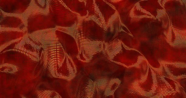 istock Red sparkly silk background. Glamour satin texture 3D rendering 1208939923