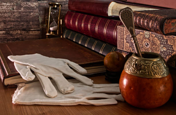 istock Library protective gloves for old books 1208952328