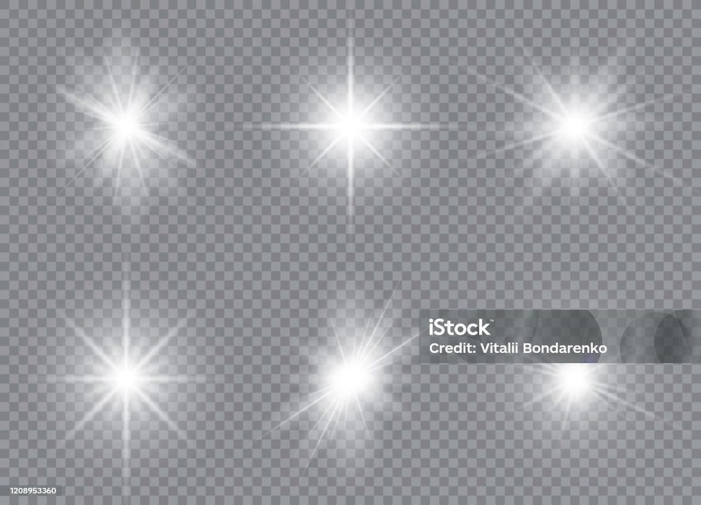Translucent Stars Set Of Bright Stars Sunlight Translucent Special Design Light Effect ...