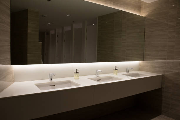 istock public toilet in modern building 1208954664