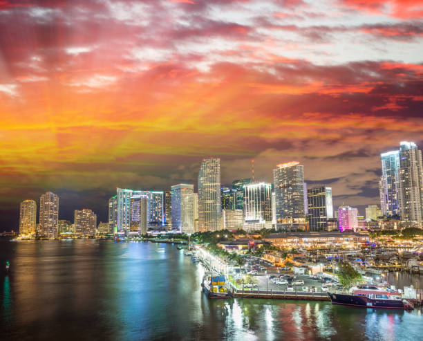 istock Skyline of Miami at sunset, Florida 1208955735