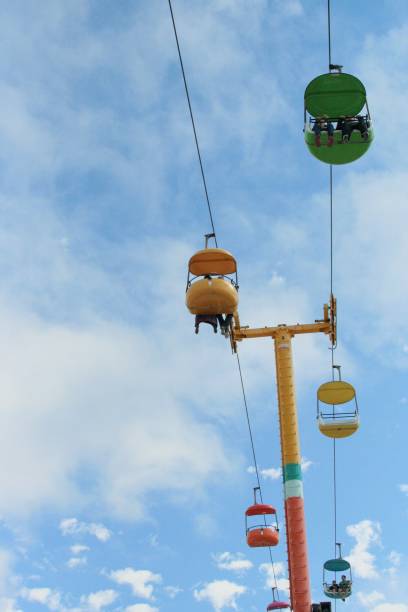 istock Overhead trams at the Santa Cruz Boardwalk amusement park 1208957954