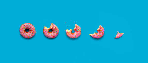 istock Set of strawberry donuts. 1208958584