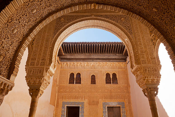 istock Moorish arches at the Alhambra, Granada 120896372