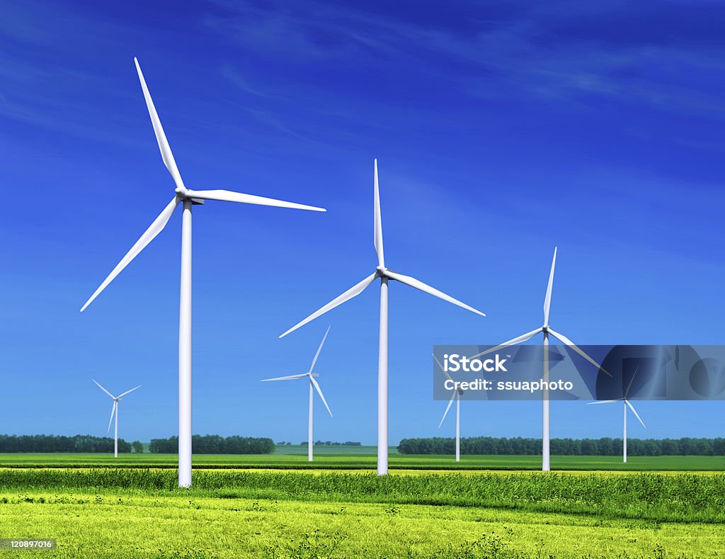 Turbine eoliche - Foto stock royalty-free di Energia eolica
