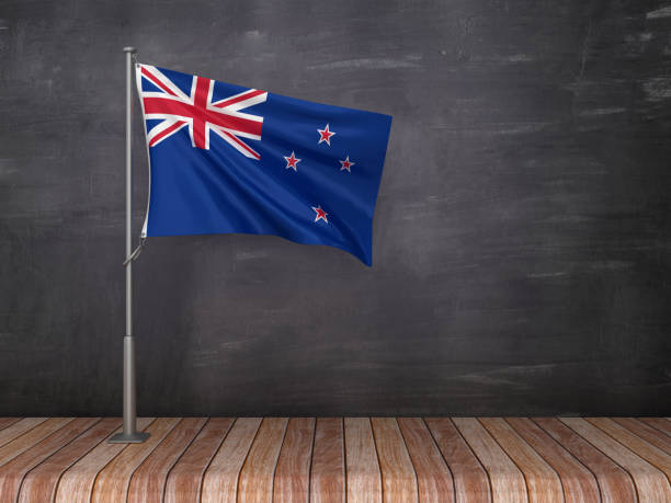 istock NEW ZEALAND Flag on Chalkboard - 3D Rendering 1208979480